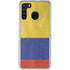 Colombia Flag Distressed Galaxy A21 Clear Case